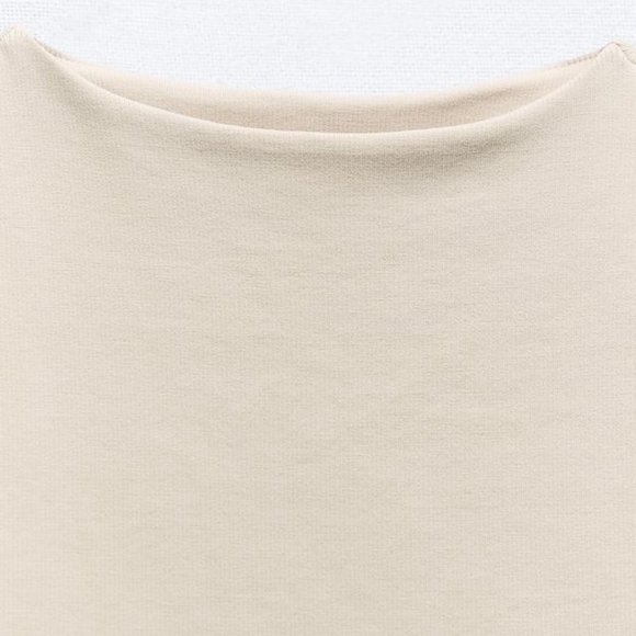 ZARA SLEEVELESS MOCK NECK TOP cotton size S - Picture 2 of 3